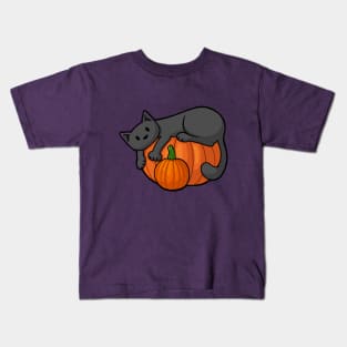 Pumpkin Cat Kids T-Shirt